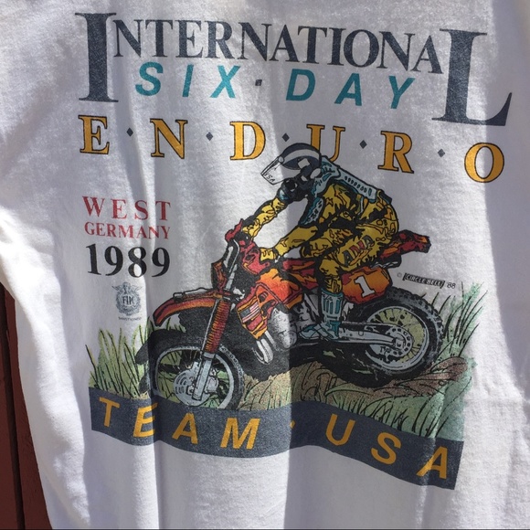 1989 ISDE 6 Days West Germany  Team USA T-Shirt - Picture 4 of 9
